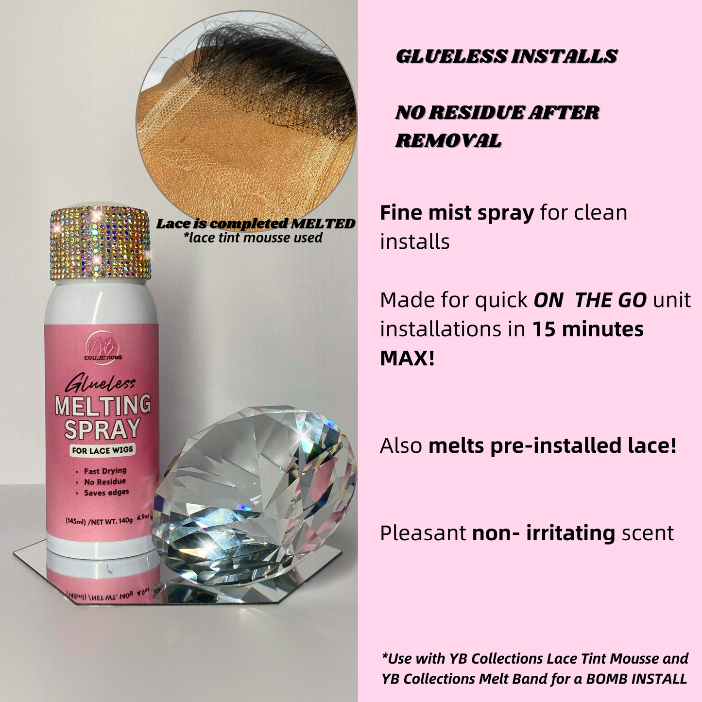 Glueless Lace Melting Spray